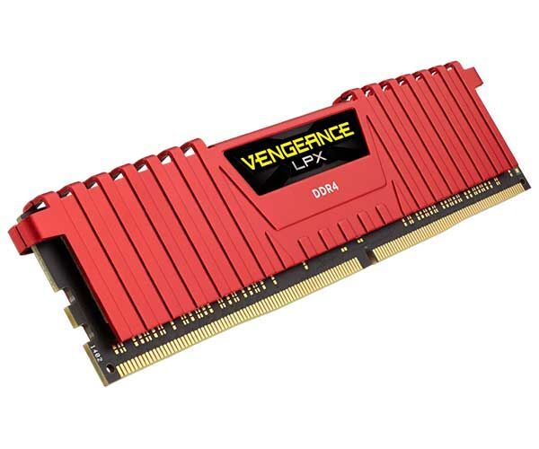 Memória corsair vengeance lpx 32gb (2×16) ddr4 3000mhz vermelha